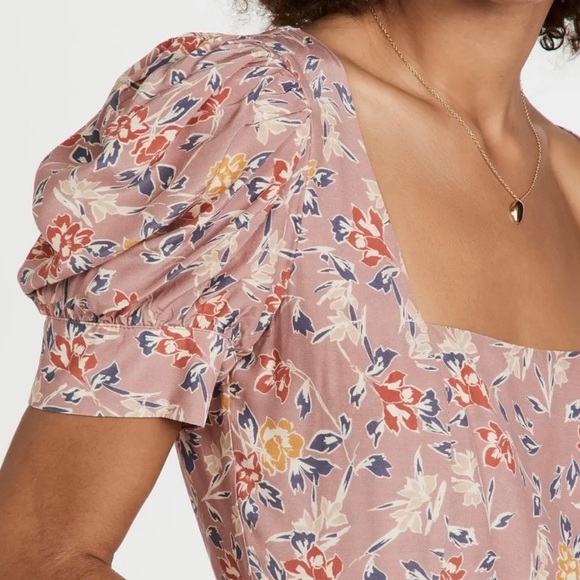 NEW YUMI KIM PINK FLORAL PRINT MIDI DRESS - Picture 3 of 9